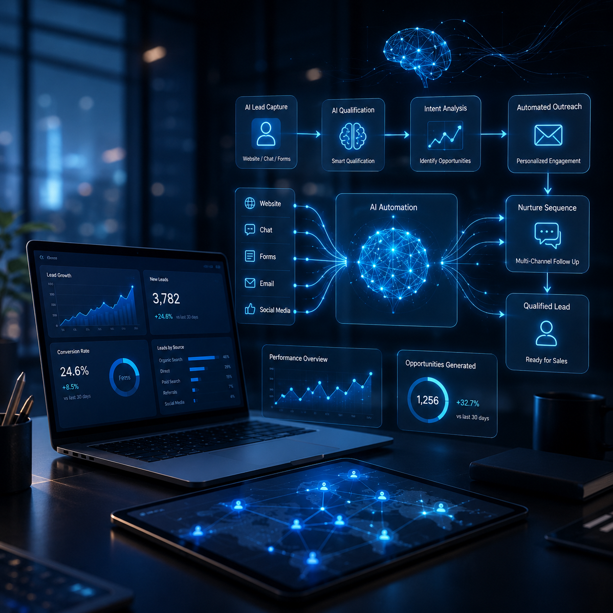 AI startup lead generation initiative