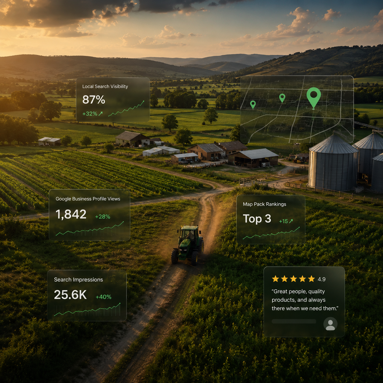 Local agricultural business search visibility initiative